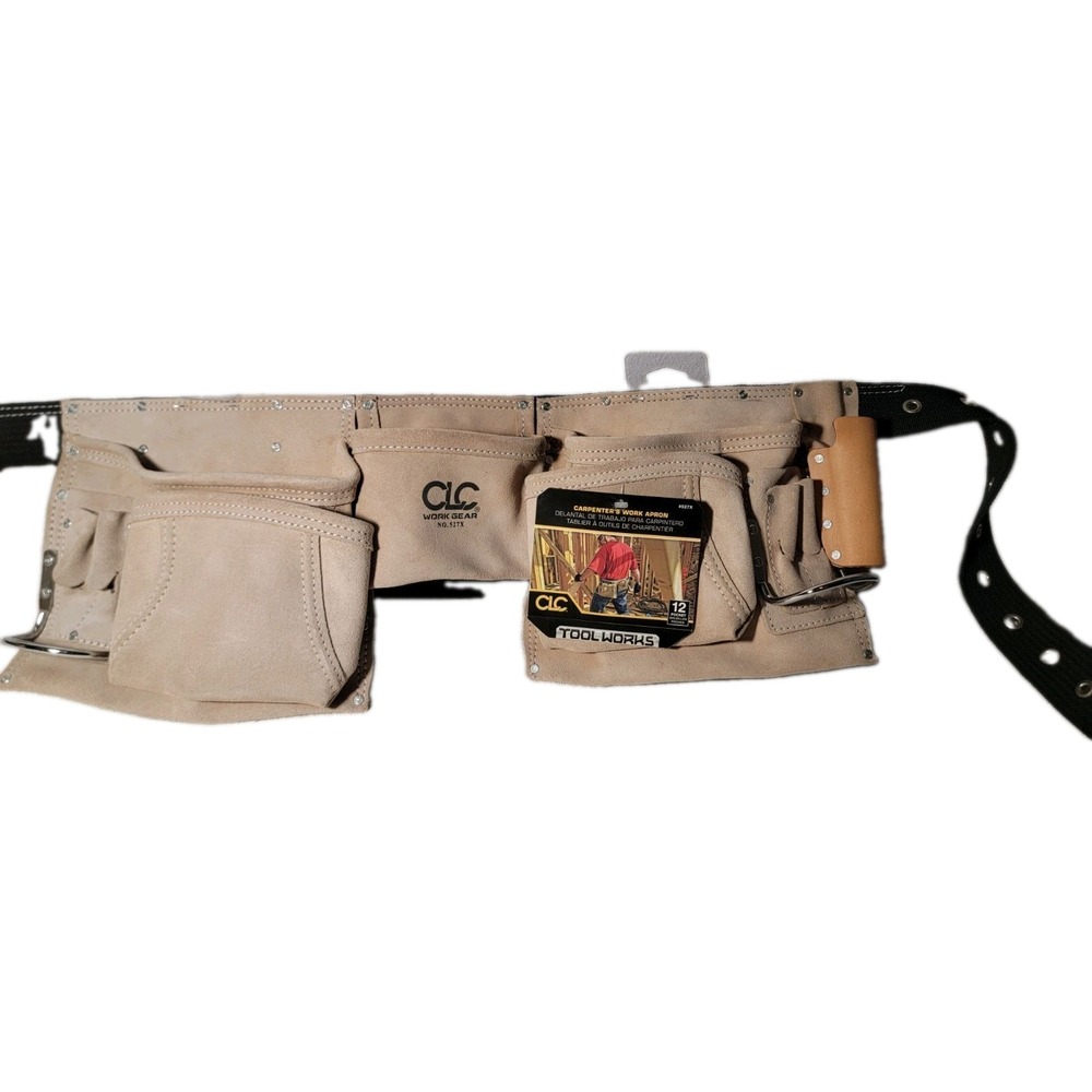 CLC Custom LeatherCraft 527X Suede Tool Belt Carpenter Work Apron 12 Pocket Rig